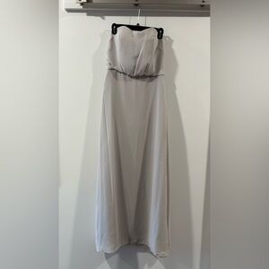 After Six Strapless Light Gray Dress